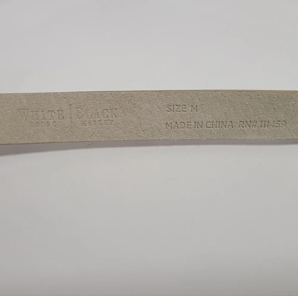 WHBM Genuine Leather Skinny Belt Sz M Snakeskin Embossed